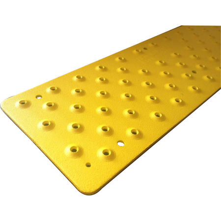 HANDI TREADS Non-Slip Aluminum Tread, 30in x 3.75in, Yellow, incl. screws NST633730YLT